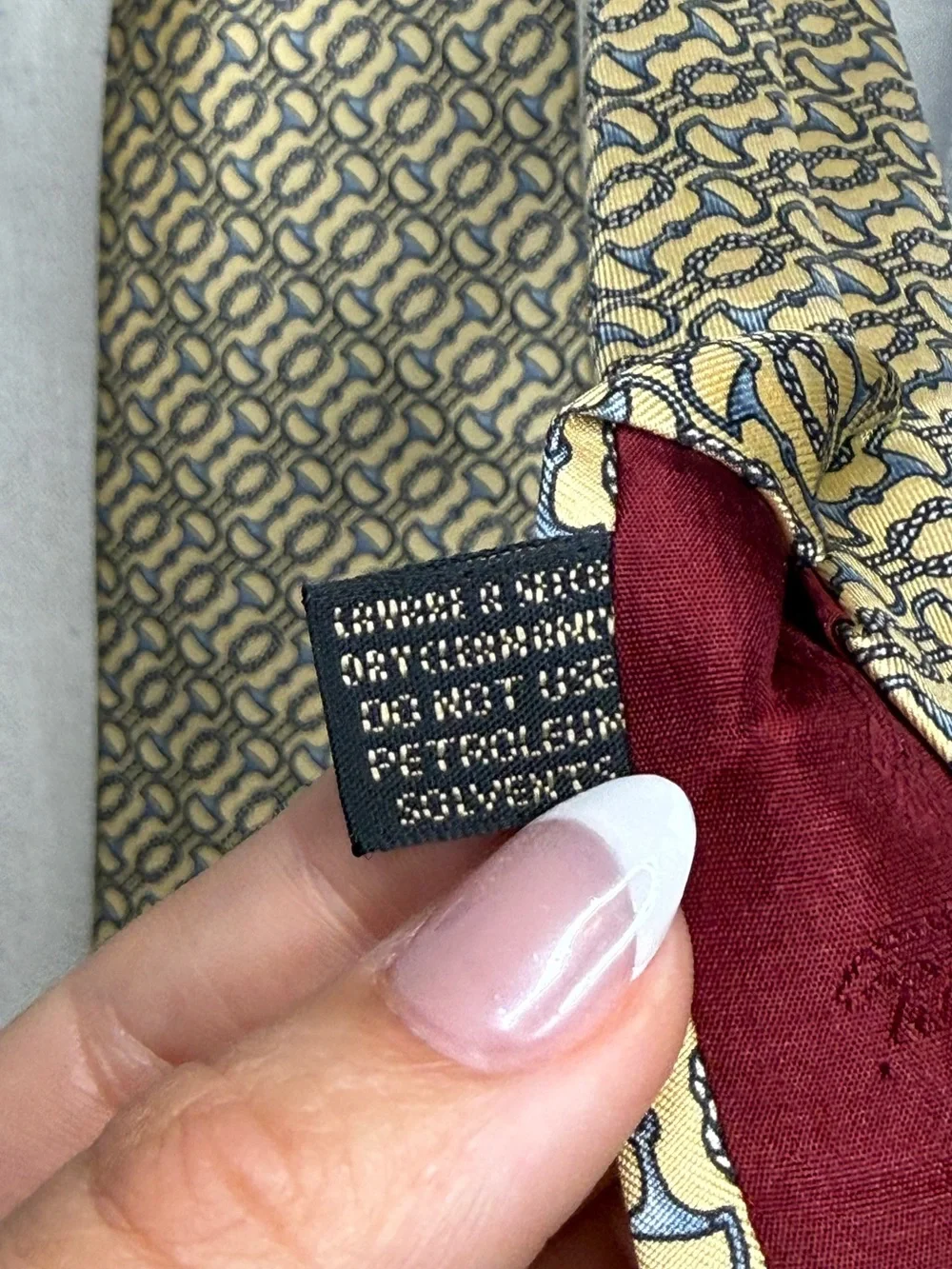 Gucci Horsebit Patterned Butter Yellow Silk Tie One Size